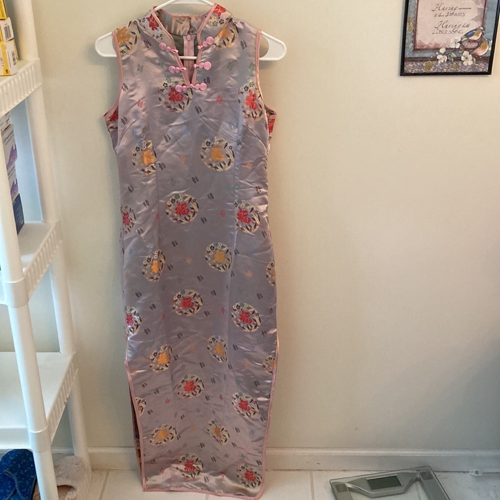 Tang Yi Chinese Traditional Sz 40 Asian Style Sleeveless Dress